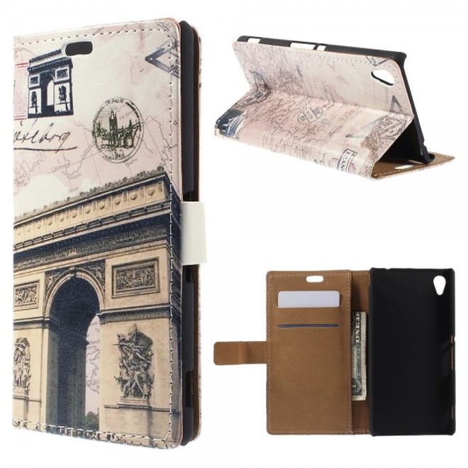 Sony Xperia M4 Aqua Leder Case mit Triumphbogen