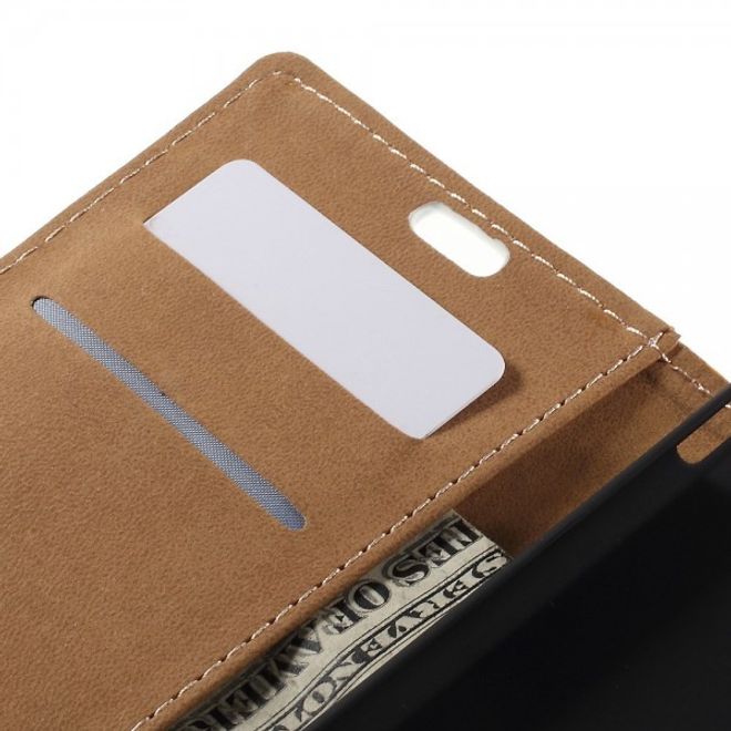 Sony Xperia M4 Aqua Leder Case mit Eiffelturm und Ahorn Blatt