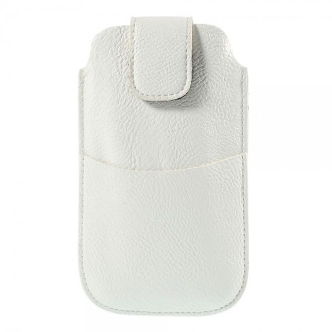 Samsung Galaxy S6 Leder Etui mit Klettverschluss - weiss
