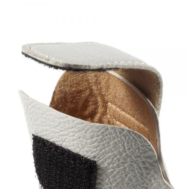 Samsung Galaxy S6 Leder Etui mit Klettverschluss - weiss