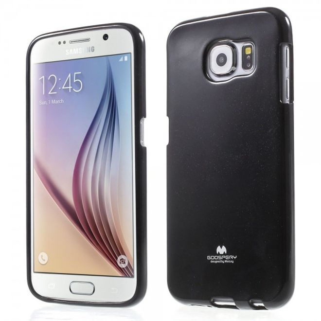 Goospery - Samsung Galaxy S6 Handy Hülle - TPU Soft Case - Pearl Jelly Series - schwarz