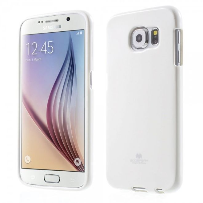 Goospery - Samsung Galaxy S6 Handy Hülle - TPU Soft Case - Pearl Jelly Series - weiss