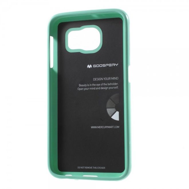 Goospery - Samsung Galaxy S6 Handy Hülle - TPU Soft Case - Pearl Jelly Series - mint