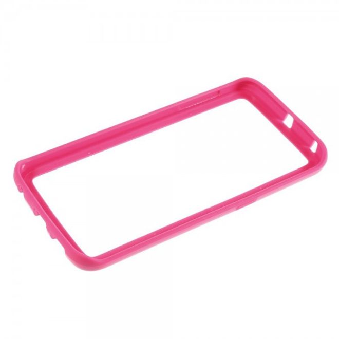 Galaxy S6 Edge Elastischer, schlichter Plastik Bumper - rosa