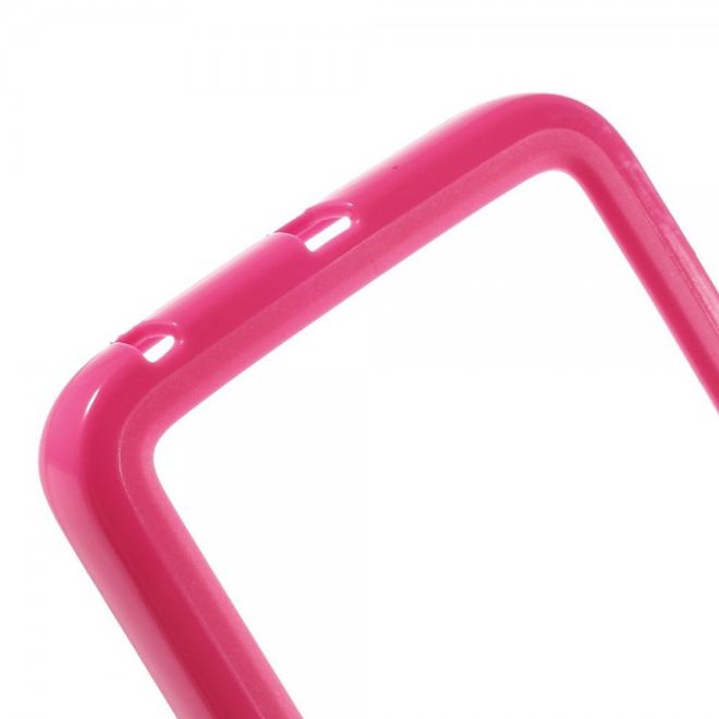Galaxy S6 Edge Elastischer, schlichter Plastik Bumper - rosa