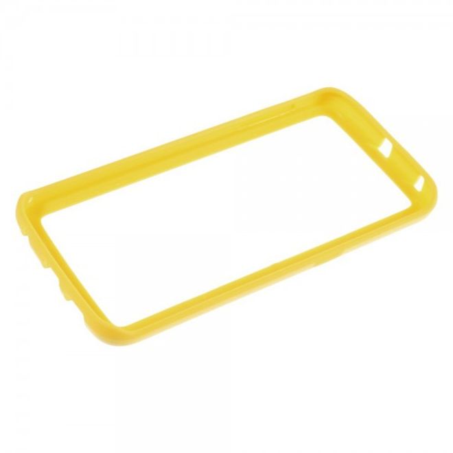 Galaxy S6 Edge Elastischer, schlichter Plastik Bumper - gelb