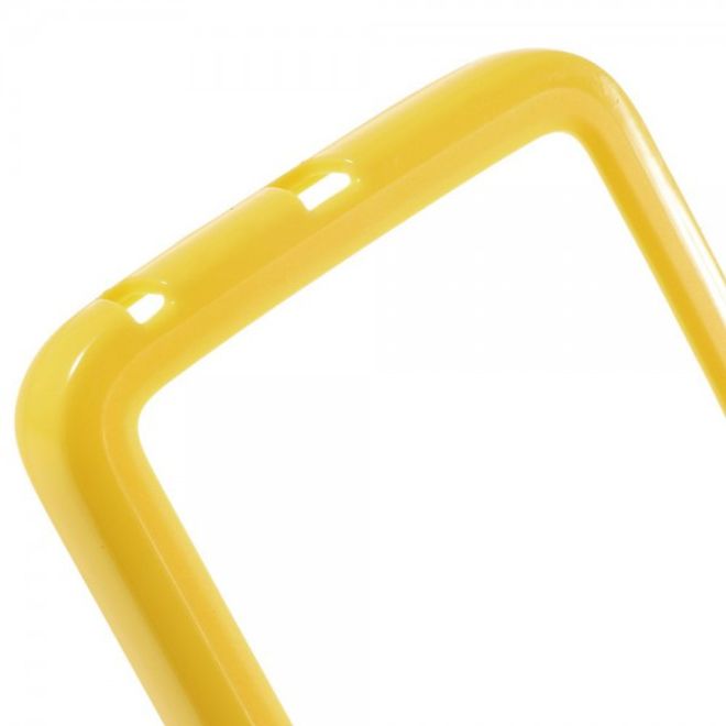 Galaxy S6 Edge Elastischer, schlichter Plastik Bumper - gelb