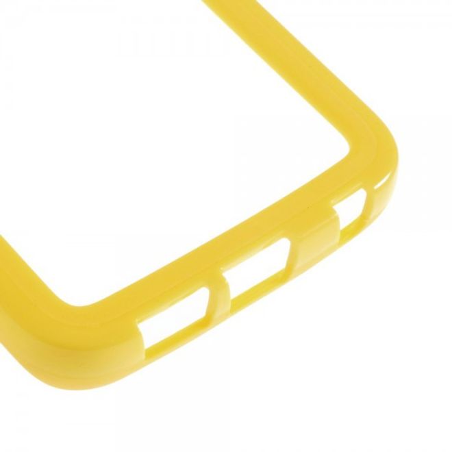 Galaxy S6 Edge Elastischer, schlichter Plastik Bumper - gelb
