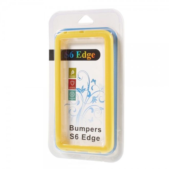 Galaxy S6 Edge Elastischer, schlichter Plastik Bumper - gelb
