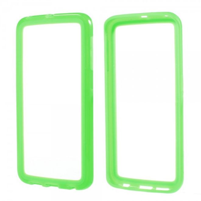 Galaxy S6 Edge Elastischer, schlichter Plastik Bumper - grün