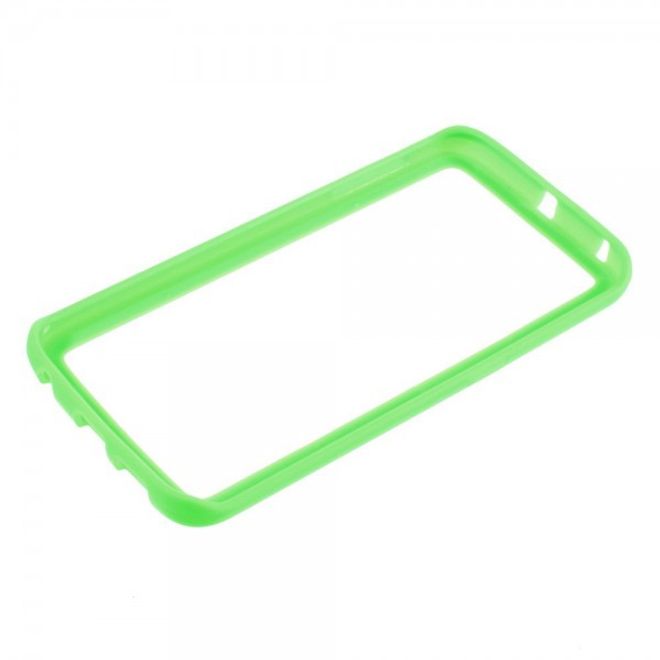 Galaxy S6 Edge Elastischer, schlichter Plastik Bumper - grün