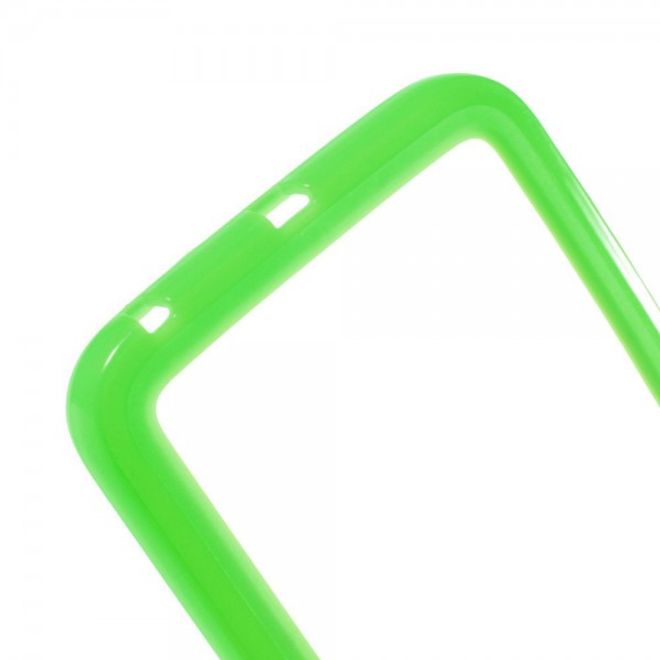 Galaxy S6 Edge Elastischer, schlichter Plastik Bumper - grün