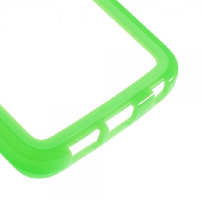 Galaxy S6 Edge Elastischer, schlichter Plastik Bumper - grün