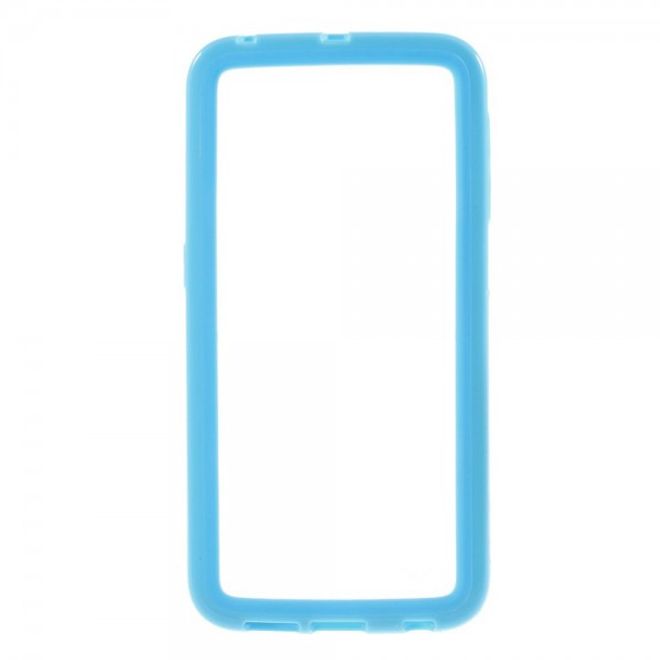 Galaxy S6 Edge Elastischer, schlichter Plastik Bumper - hellblau