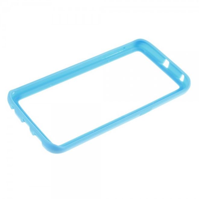 Galaxy S6 Edge Elastischer, schlichter Plastik Bumper - hellblau