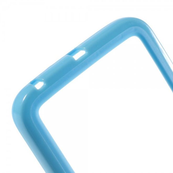 Galaxy S6 Edge Elastischer, schlichter Plastik Bumper - hellblau