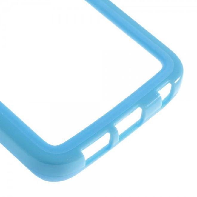 Galaxy S6 Edge Elastischer, schlichter Plastik Bumper - hellblau
