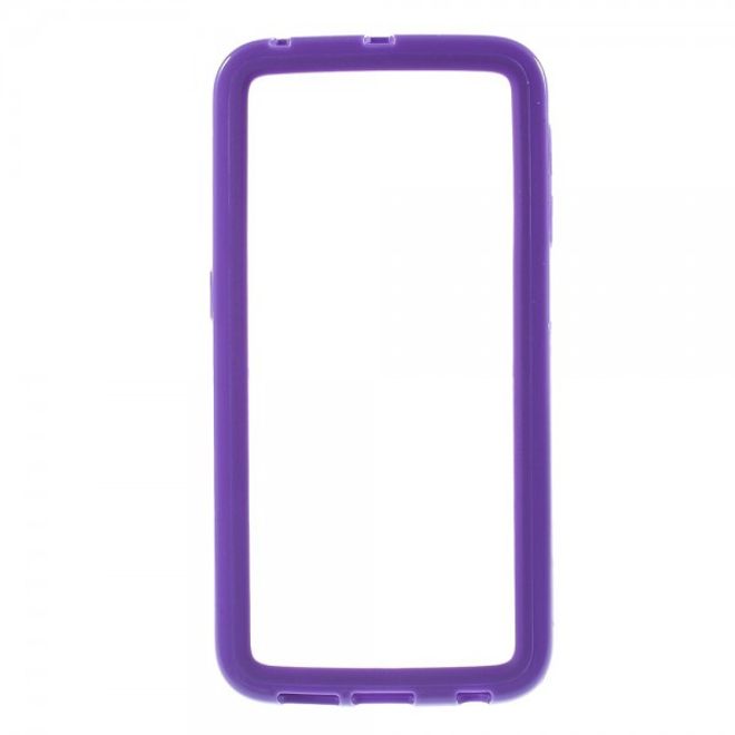 Galaxy S6 Edge Elastischer, schlichter Plastik Bumper - purpur