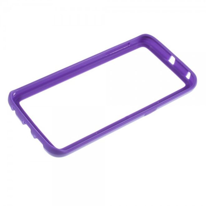Galaxy S6 Edge Elastischer, schlichter Plastik Bumper - purpur