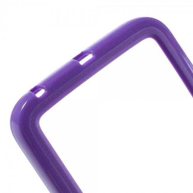 Galaxy S6 Edge Elastischer, schlichter Plastik Bumper - purpur