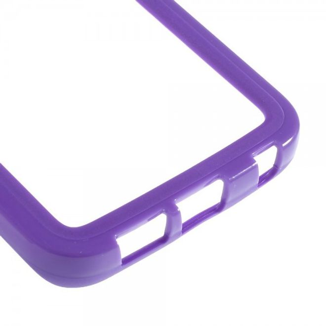 Galaxy S6 Edge Elastischer, schlichter Plastik Bumper - purpur