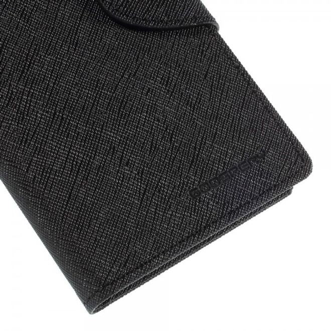 Goospery - Galaxy S6 Edge Hülle - Handy Bookcover - Fancy Diary Series - schwarz