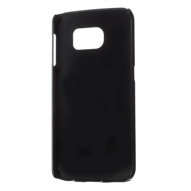 Galaxy S6 Edge Plastik Case mit gebürstetem Aluminium Look - rot