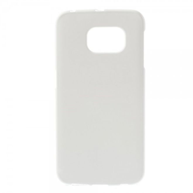 Galaxy S6 Edge Mattes Hart Plastik Case - weiss