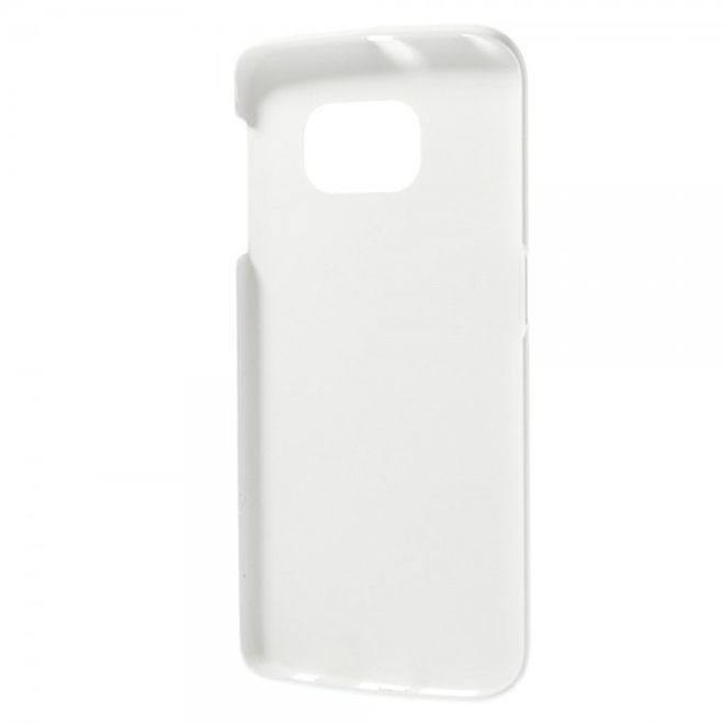 Galaxy S6 Edge Mattes Hart Plastik Case - weiss