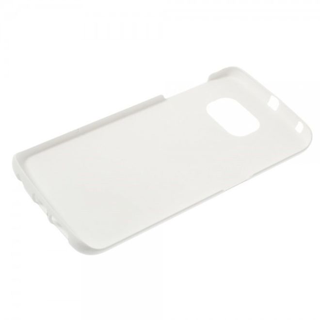 Galaxy S6 Edge Mattes Hart Plastik Case - weiss