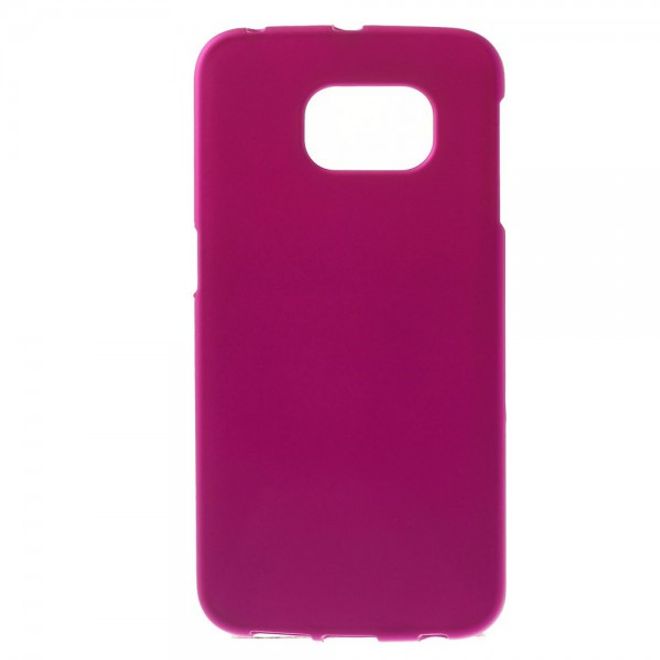 Galaxy S6 Edge Mattes Hart Plastik Case - rosa