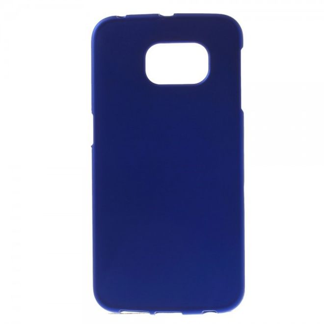 Galaxy S6 Edge Mattes Hart Plastik Case - blau