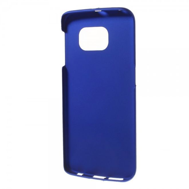 Galaxy S6 Edge Mattes Hart Plastik Case - blau