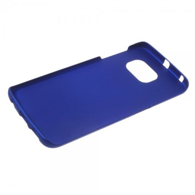 Galaxy S6 Edge Mattes Hart Plastik Case - blau