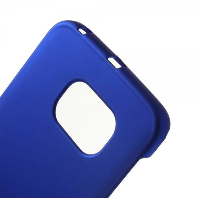 Galaxy S6 Edge Mattes Hart Plastik Case - blau