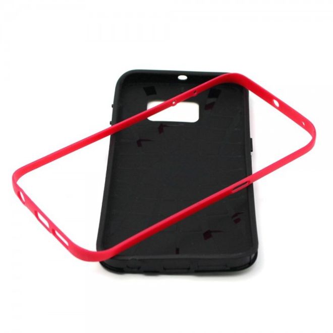 Galaxy S6 Edge Zweiteiliges, teils elastisches Plastik Case mit Anker und Schnur