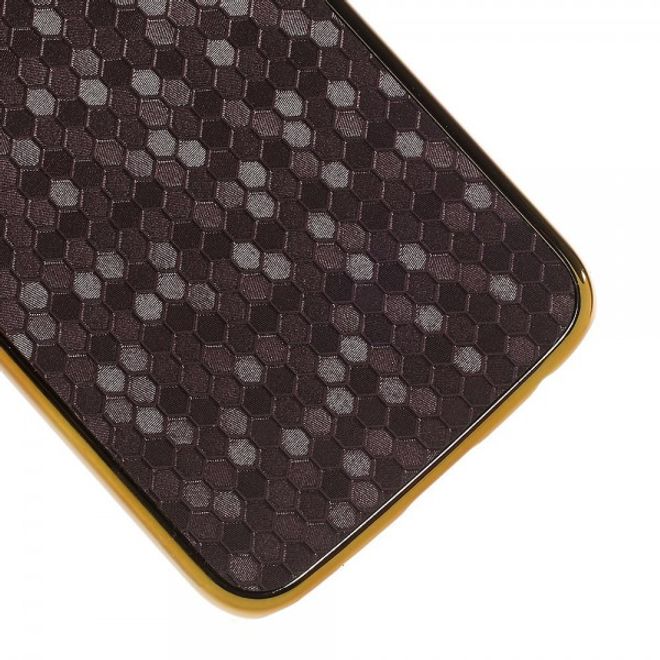 Galaxy S6 Edge Hart Plastik Case mit Fussballmuster - purpur