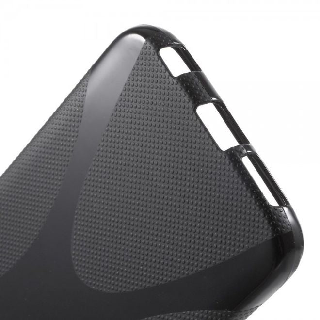 Galaxy S6 Edge Elastisches Plastik Case X-Shape - schwarz