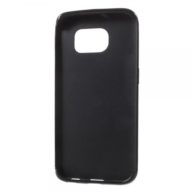Galaxy S6 Edge Elastisches Plastik Case X-Shape - schwarz