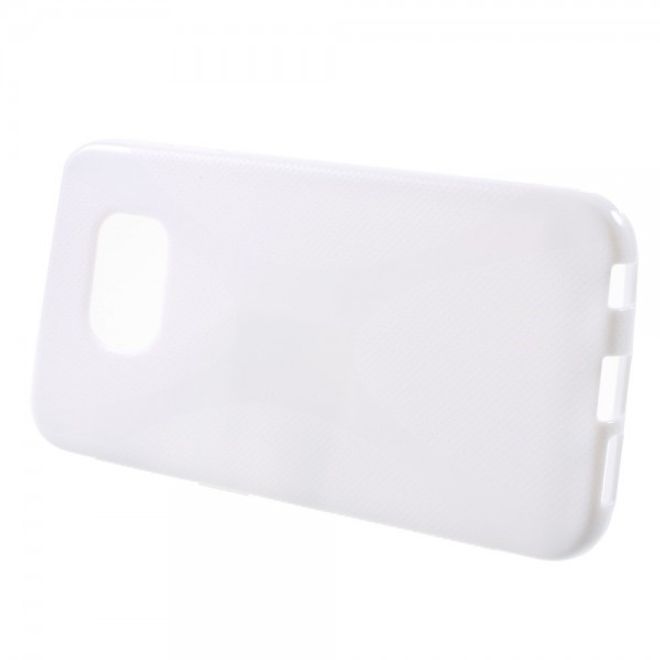 Galaxy S6 Edge Elastisches Plastik Case X-Shape - weiss