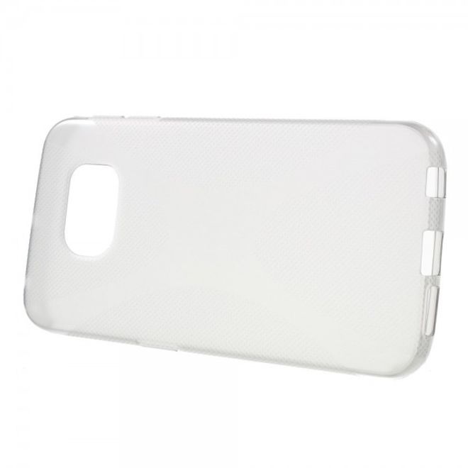 Galaxy S6 Edge Elastisches Plastik Case X-Shape - grau