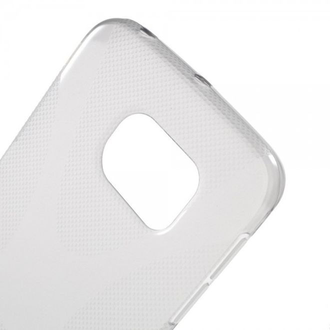 Galaxy S6 Edge Elastisches Plastik Case X-Shape - grau