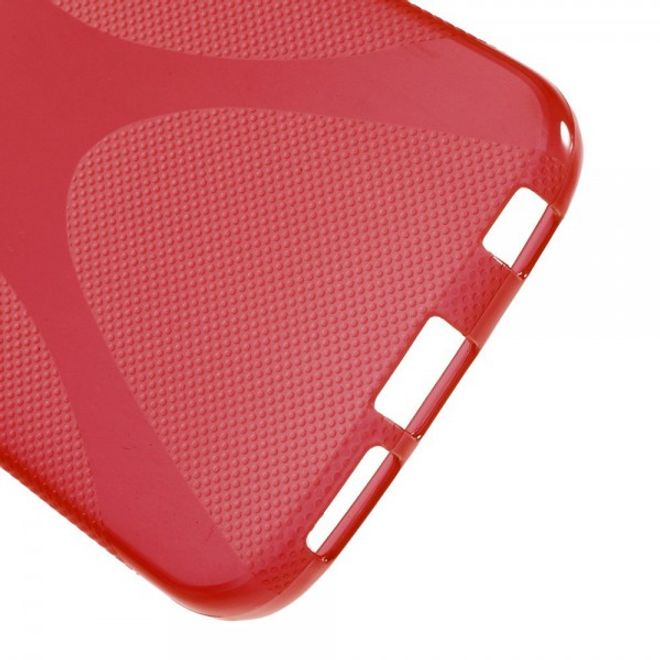 Galaxy S6 Edge Elastisches Plastik Case X-Shape - rot