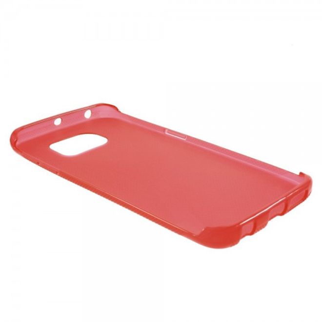 Galaxy S6 Edge Elastisches Plastik Case X-Shape - rot