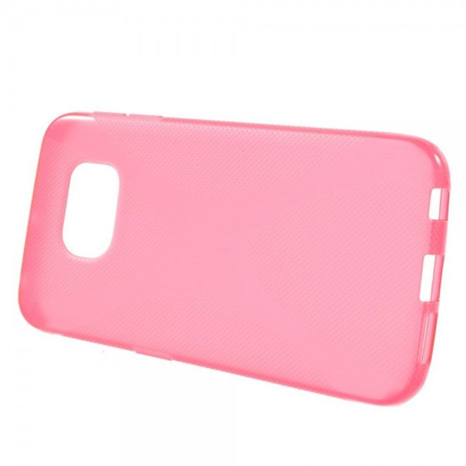 Galaxy S6 Edge Elastisches Plastik Case X-Shape - rosa