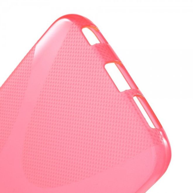 Galaxy S6 Edge Elastisches Plastik Case X-Shape - rosa