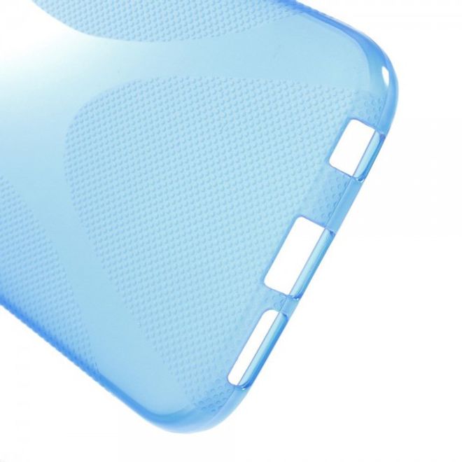 Galaxy S6 Edge Elastisches Plastik Case X-Shape - blau