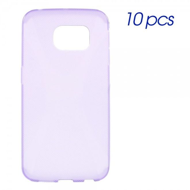 Galaxy S6 Edge Elastisches Plastik Case X-Shape - purpur