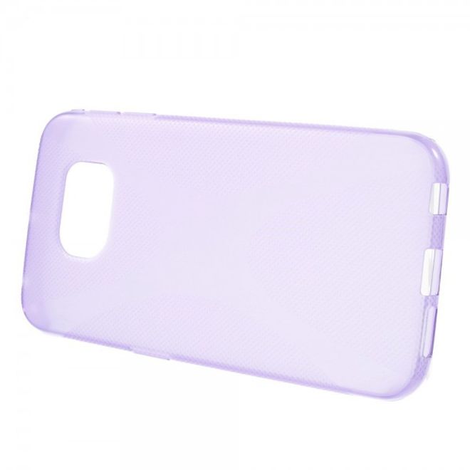 Galaxy S6 Edge Elastisches Plastik Case X-Shape - purpur
