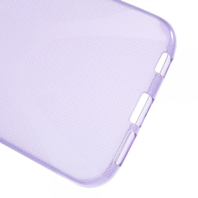 Galaxy S6 Edge Elastisches Plastik Case X-Shape - purpur